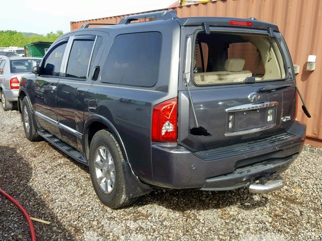 5N3AA08C55N814030 - 2005 INFINITI QX56 GRAY photo 3