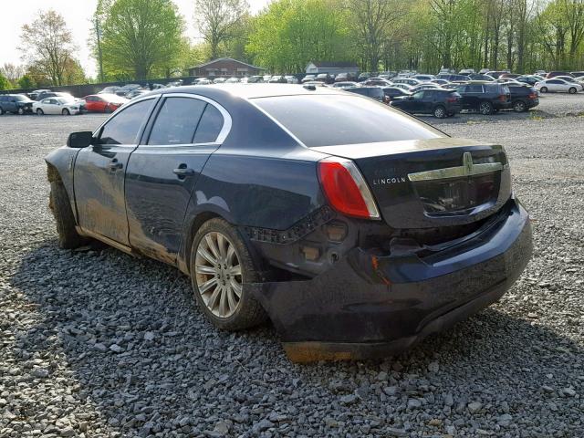 1LNHL9DR3BG608396 - 2011 LINCOLN MKS BLACK photo 3