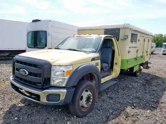 1FDUF5GT5BEC38036 - 2011 FORD F550 SUPER YELLOW photo 2