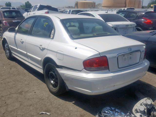 KMHWF25H04A939955 - 2004 HYUNDAI SONATA GL WHITE photo 3