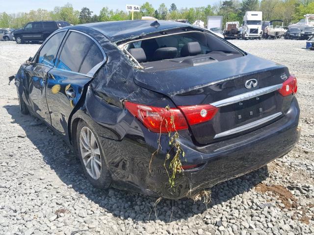 JN1AV7APXFM790499 - 2015 INFINITI Q50 HYBRID BLACK photo 3