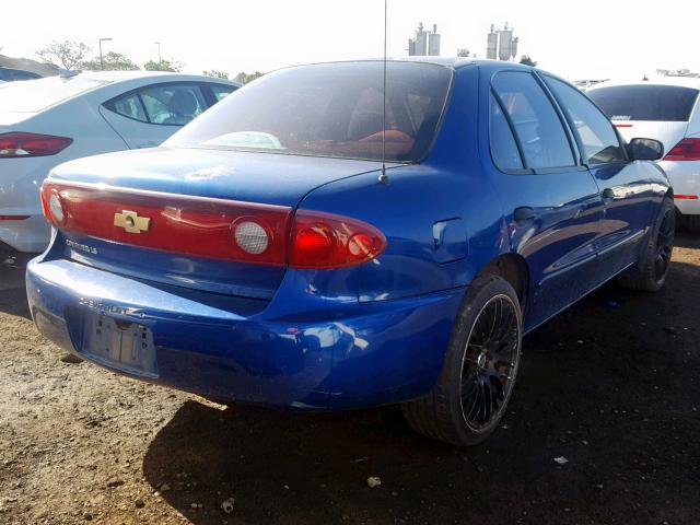 1G1JF52F047299867 - 2004 CHEVROLET CAVALIER L BLUE photo 4