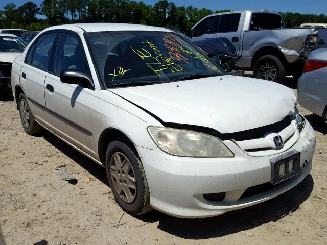 2HGES163X4H591545 - 2004 HONDA CIVIC DX V WHITE photo 1