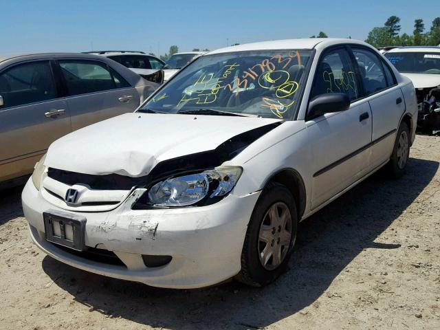 2HGES163X4H591545 - 2004 HONDA CIVIC DX V WHITE photo 2