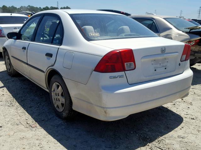 2HGES163X4H591545 - 2004 HONDA CIVIC DX V WHITE photo 3