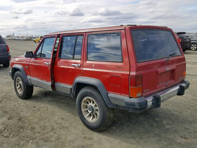 1J4FJ58L2KL547902 - 1989 JEEP CHEROKEE L RED photo 3