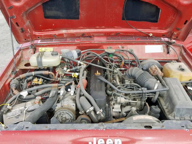 1J4FJ58L2KL547902 - 1989 JEEP CHEROKEE L RED photo 7