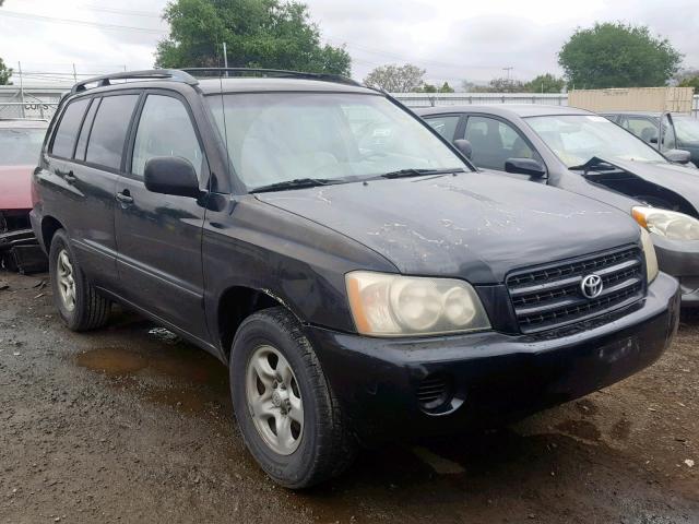 JTEGD21A630072763 - 2003 TOYOTA HIGHLANDER BLACK photo 1