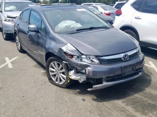 2HGFB2F9XCH573446 - 2012 HONDA CIVIC EXL GRAY photo 1