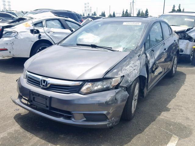 2HGFB2F9XCH573446 - 2012 HONDA CIVIC EXL GRAY photo 2