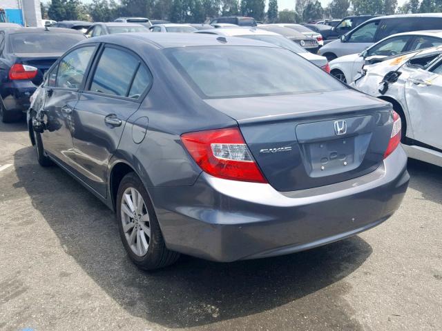 2HGFB2F9XCH573446 - 2012 HONDA CIVIC EXL GRAY photo 3