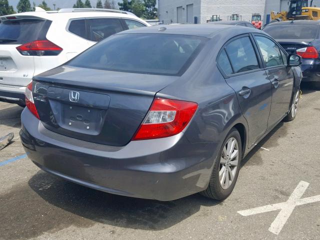 2HGFB2F9XCH573446 - 2012 HONDA CIVIC EXL GRAY photo 4