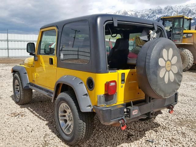 1J4FA49S46P727090 - 2006 JEEP WRANGLER / YELLOW photo 3