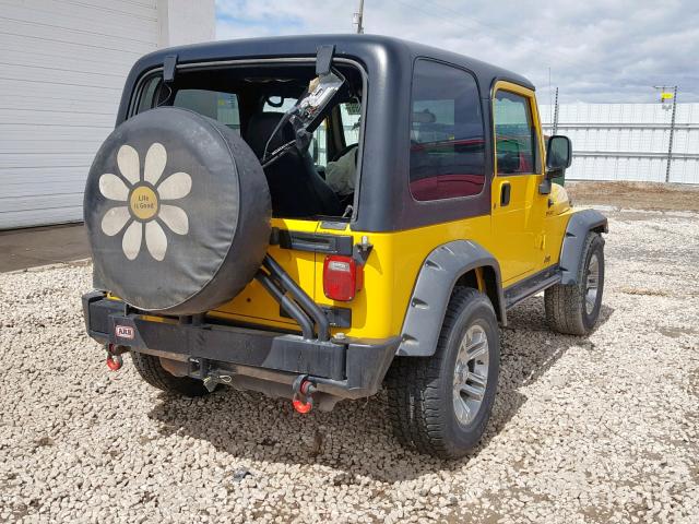 1J4FA49S46P727090 - 2006 JEEP WRANGLER / YELLOW photo 4