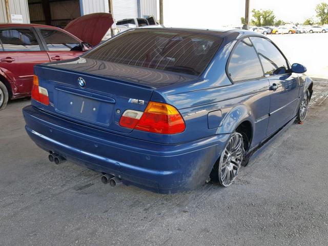 WBSBL93422JR18261 - 2002 BMW M3 BLUE photo 4