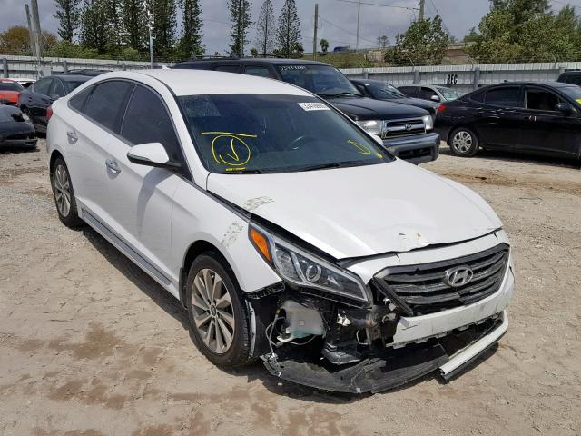 5NPE34AF8GH269528 - 2016 HYUNDAI SONATA SPO WHITE photo 1