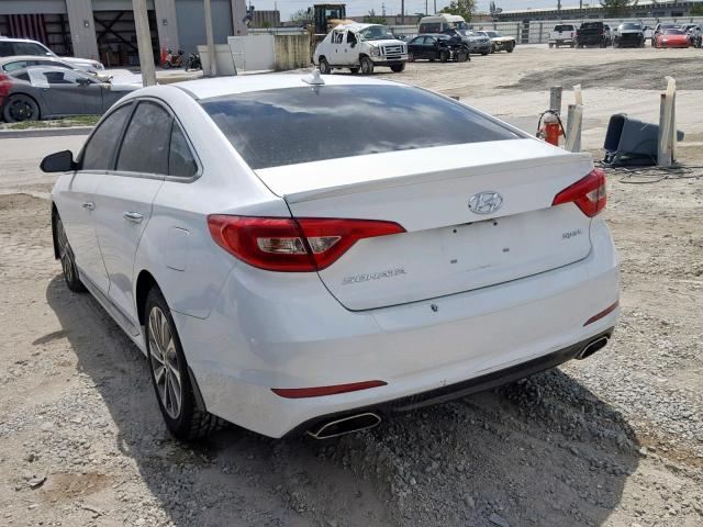 5NPE34AF8GH269528 - 2016 HYUNDAI SONATA SPO WHITE photo 3