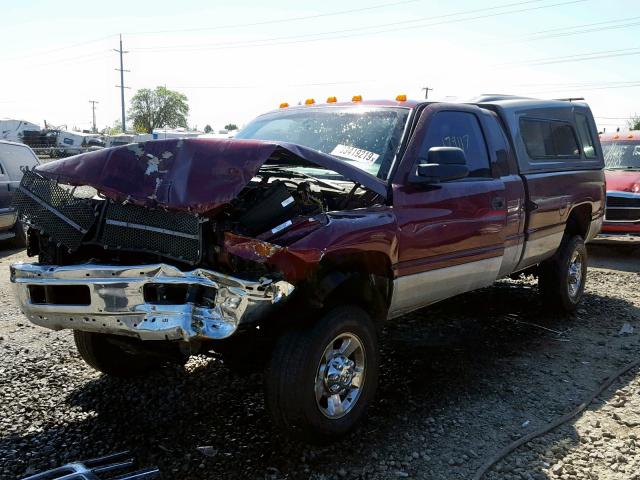 3B7KF23671G197507 - 2001 DODGE RAM 2500 BURGUNDY photo 2