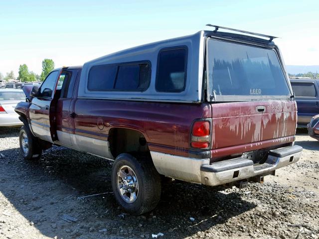 3B7KF23671G197507 - 2001 DODGE RAM 2500 BURGUNDY photo 3