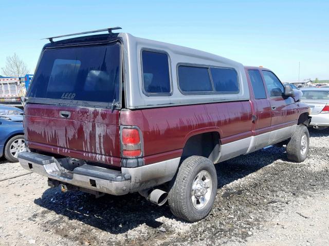 3B7KF23671G197507 - 2001 DODGE RAM 2500 BURGUNDY photo 4