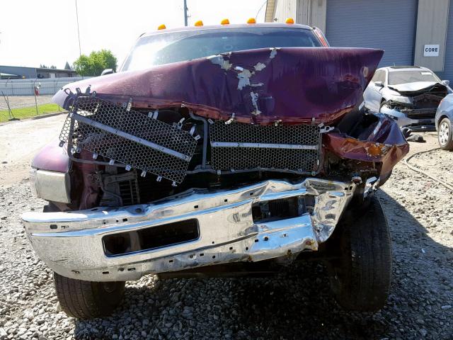 3B7KF23671G197507 - 2001 DODGE RAM 2500 BURGUNDY photo 9