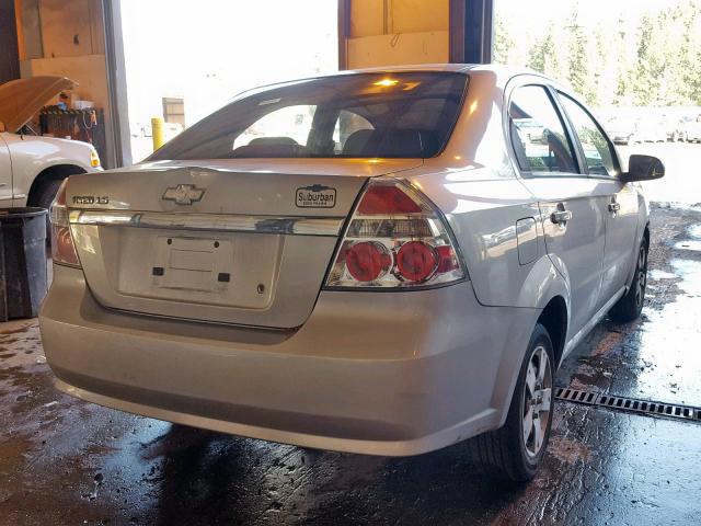 KL1TD56608B106353 - 2008 CHEVROLET AVEO BASE Gümüş foto 4