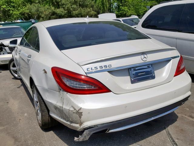 WDDLJ7DBXCA011462 - 2012 MERCEDES-BENZ CLS 550 WHITE photo 3