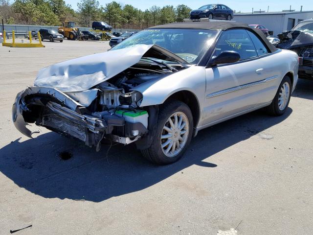 1C3EL55R92N315598 - 2002 CHRYSLER SEBRING LX SILVER photo 2