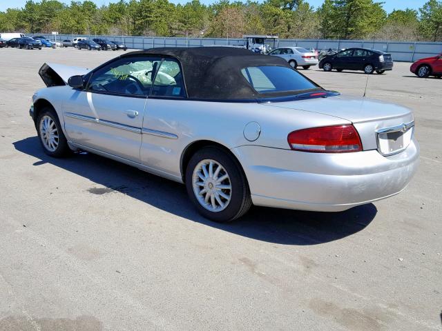 1C3EL55R92N315598 - 2002 CHRYSLER SEBRING LX SILVER photo 3