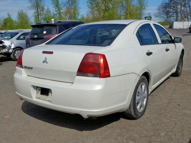 4A3AB26F57E023435 - 2007 MITSUBISHI GALANT DE WHITE photo 4