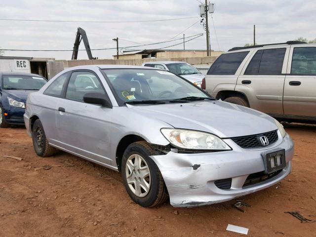 1HGEM21115L052418 - 2005 HONDA CIVIC DX V SILVER photo 1