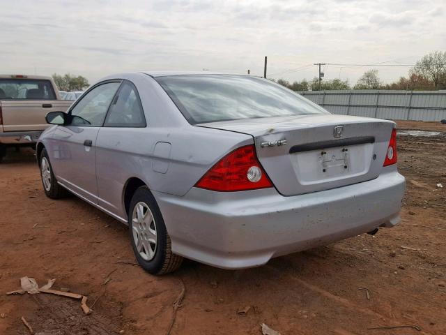 1HGEM21115L052418 - 2005 HONDA CIVIC DX V SILVER photo 3