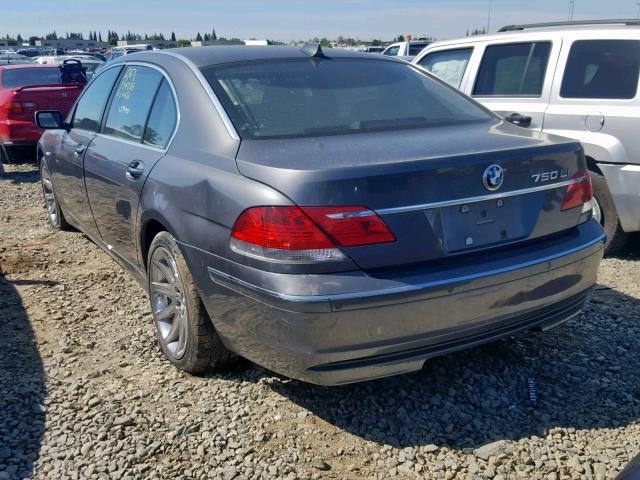 WBAHN83526DT36886 - 2006 BMW 750 LI GRAY photo 3