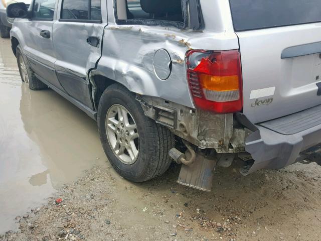 1J4GX48S64C224864 - 2004 JEEP GRAND CHER SILVER photo 9