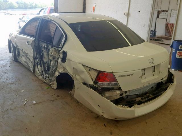 JHMCP268X8C041889 - 2008 HONDA ACCORD EXL WHITE photo 3