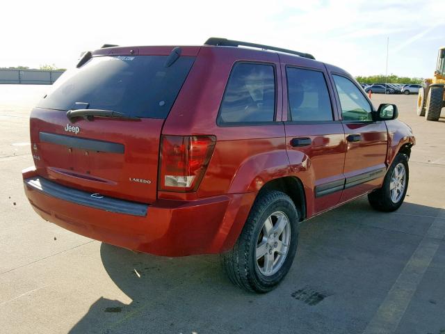 1J4HR48N45C517432 - 2005 JEEP GRAND CHER BURGUNDY photo 4