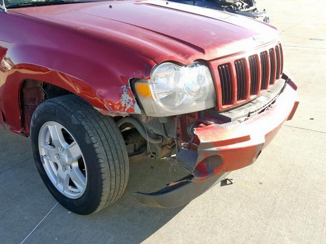 1J4HR48N45C517432 - 2005 JEEP GRAND CHER BURGUNDY photo 9