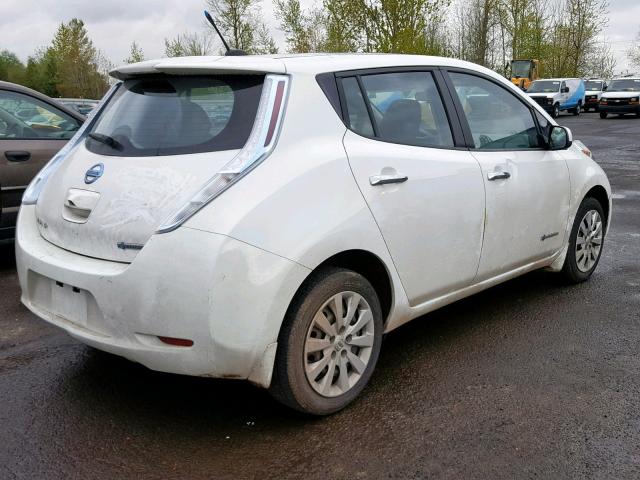 1N4AZ0CP6EC337755 - 2014 NISSAN LEAF S WHITE photo 4