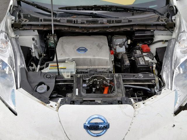 1N4AZ0CP6EC337755 - 2014 NISSAN LEAF S WHITE photo 7