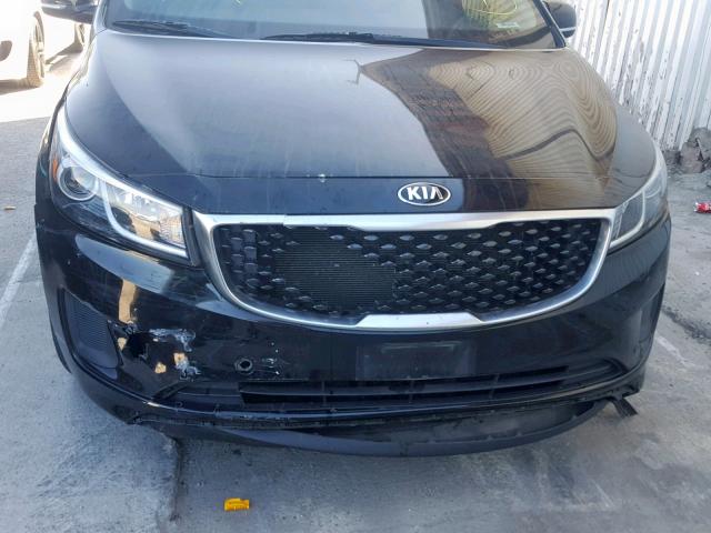 KNDMB5C18G6099669 - 2016 KIA SEDONA LX BLACK photo 9