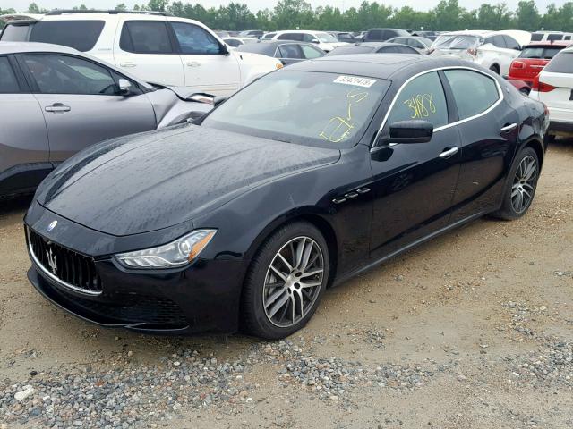 ZAM57XSA0E1086908 - 2014 MASERATI GHIBLI BLACK photo 2