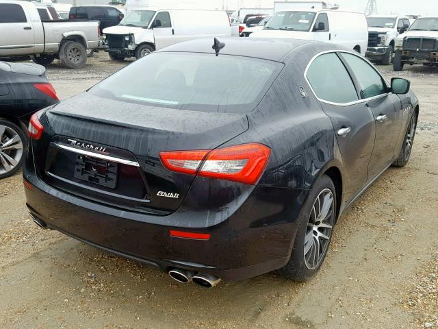 ZAM57XSA0E1086908 - 2014 MASERATI GHIBLI BLACK photo 4