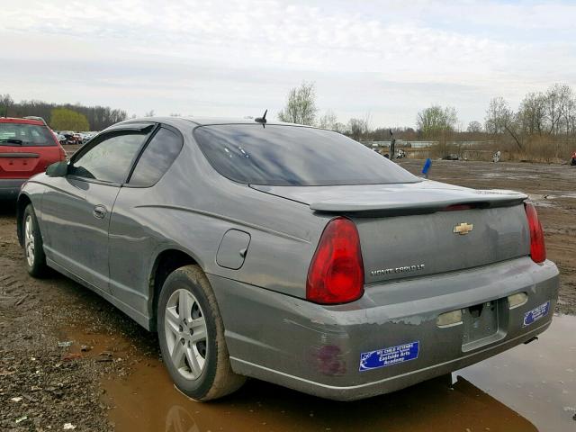 2G1WJ15K569276057 - 2006 CHEVROLET MONTE CARL GRAY photo 3