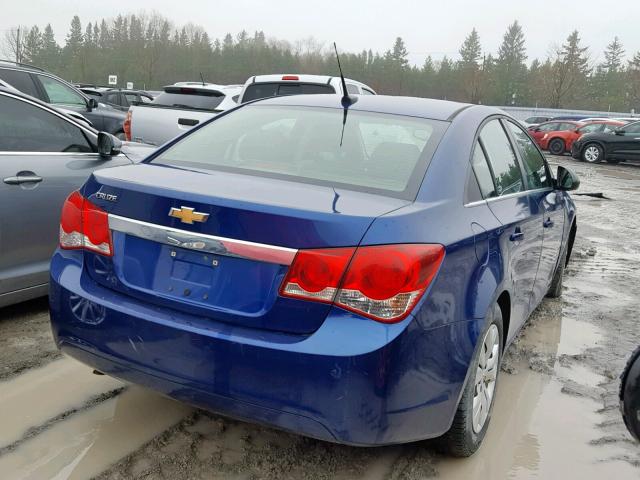 1G1PC5SH6C7196276 - 2012 CHEVROLET CRUZE LS BLUE photo 4