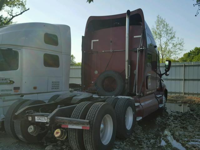 1XKTDU9X1YJ842218 - 2000 KENWORTH CONSTRUCTI BURGUNDY photo 4