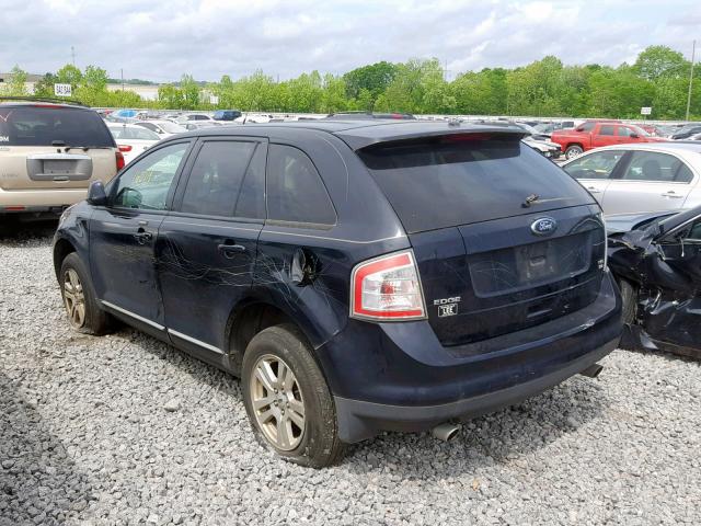 2FMDK48C68BB13846 - 2008 FORD EDGE SEL BLACK photo 3