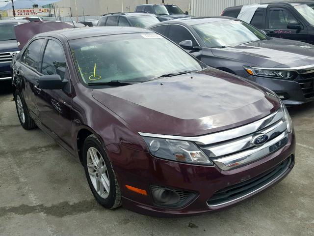 3FAHP0GAXCR321809 - 2012 FORD FUSION S MAROON photo 1