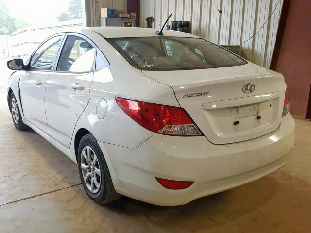 KMHCT4AE0CU188209 - 2012 HYUNDAI ACCENT GLS WHITE photo 3