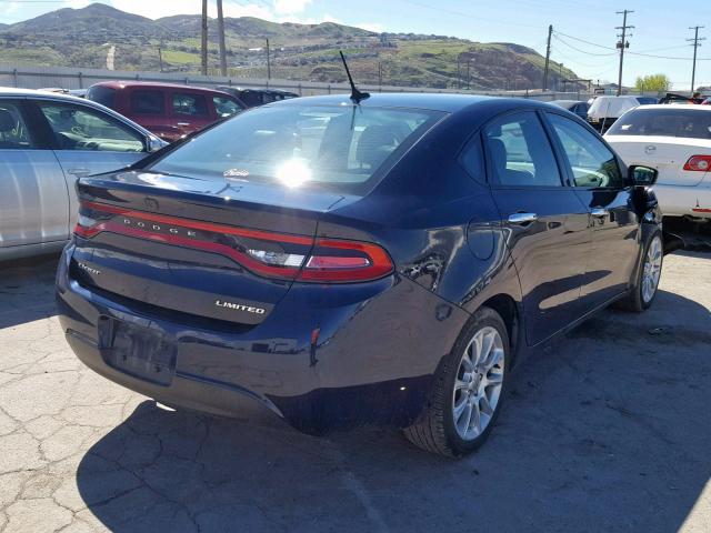 1C3CDFCB6FD405321 - 2015 DODGE DART LIMIT BLUE photo 4