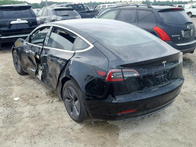 5YJ3E1EA3JF122845 - 2018 TESLA MODEL 3 BLACK photo 3